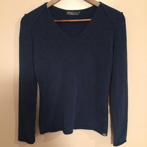 Prana Dark Blue Terry Cloth Top